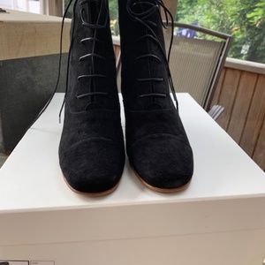 By Far Black Suede Lace Up Boots